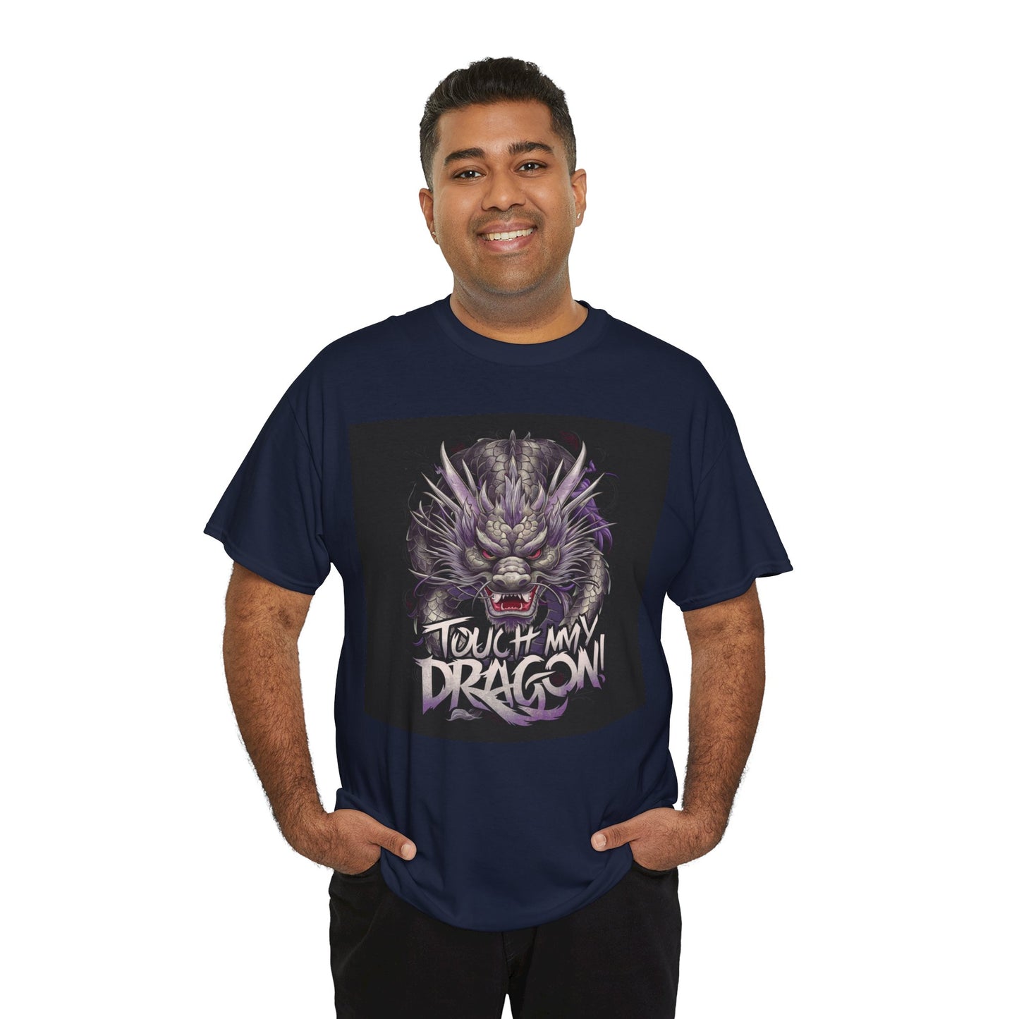 Want to Touch My Dragon? - Red - Unisex Heavy Cotton Tee