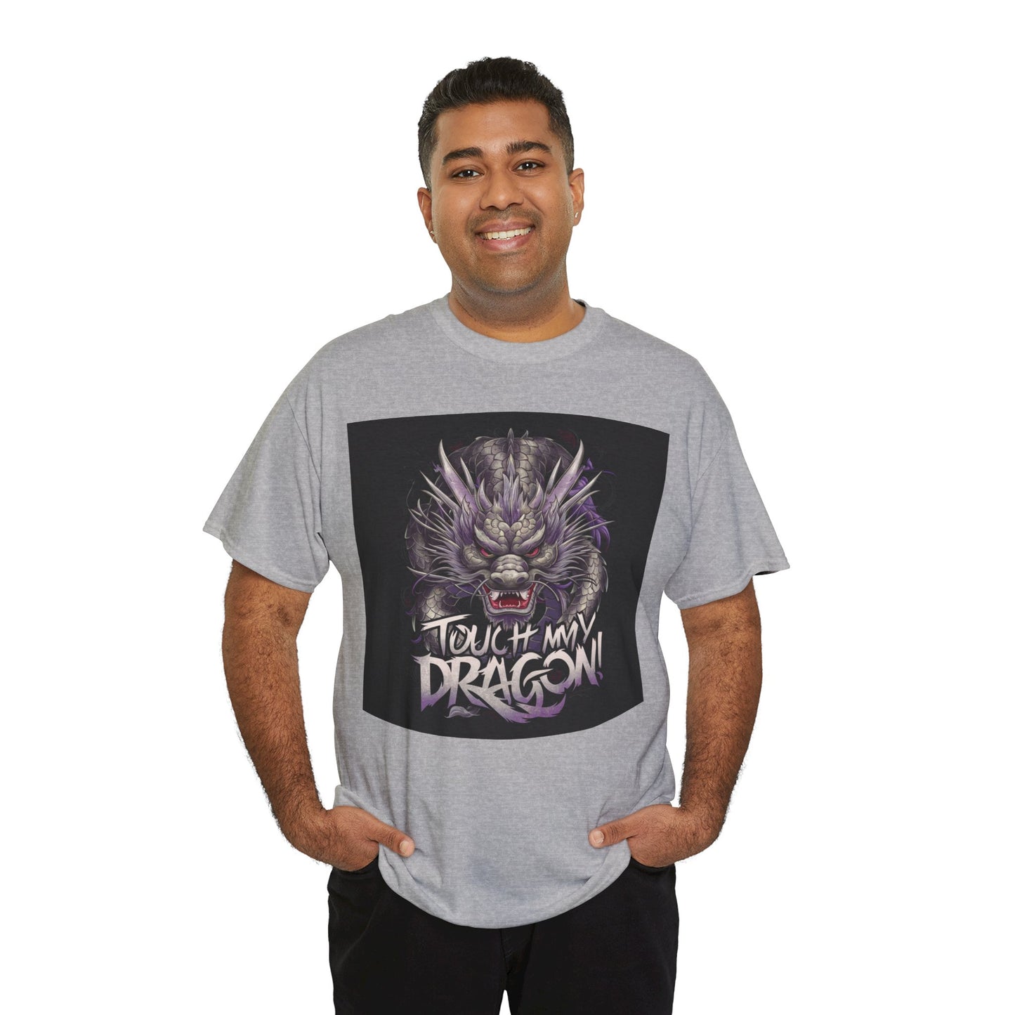 Want to Touch My Dragon? - Red - Unisex Heavy Cotton Tee