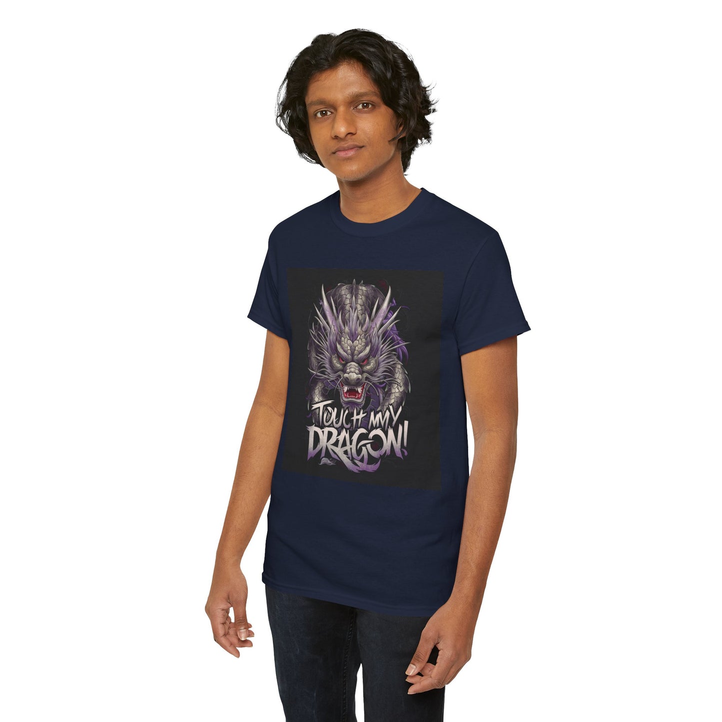 Want to Touch My Dragon? - Red - Unisex Heavy Cotton Tee