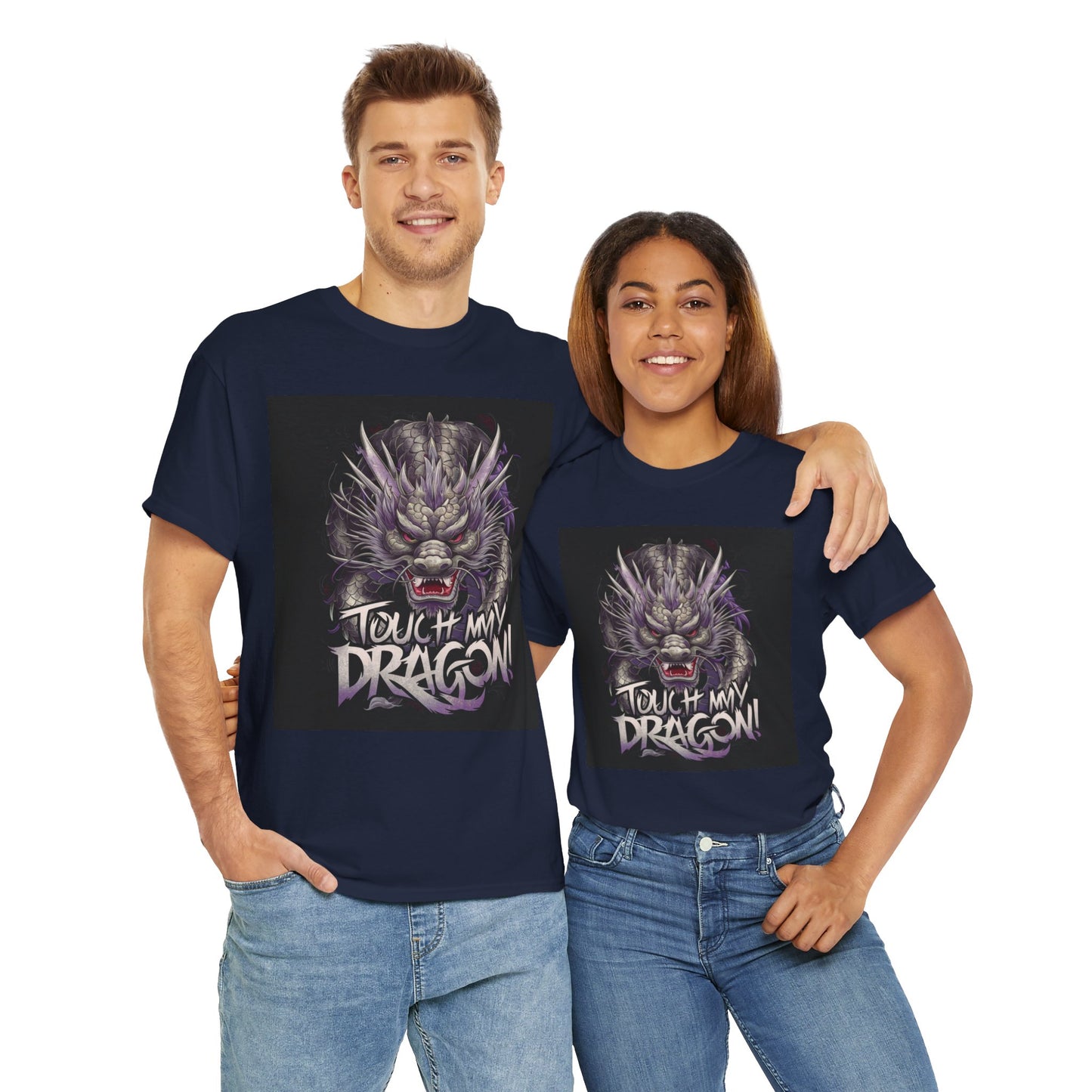 Want to Touch My Dragon? - Red - Unisex Heavy Cotton Tee