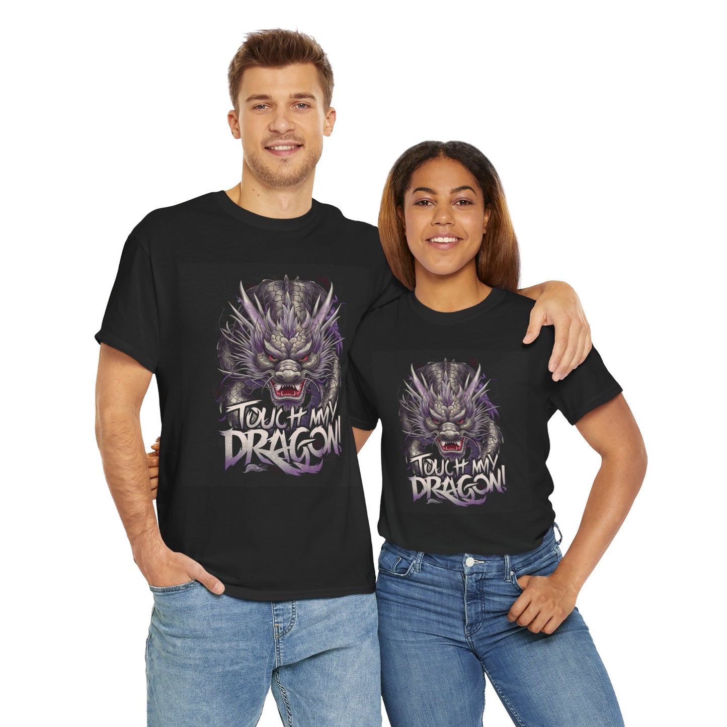 Want to Touch My Dragon? - Red - Unisex Heavy Cotton Tee