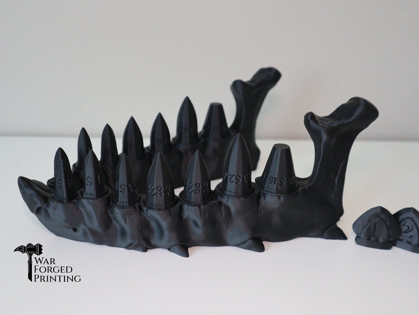 Dragon Teeth Dice sets, Dragon Jaw Bone, DnD Fantasy Tabletop Role Play RPG, 2x (d2, d4, d6, d10, d12, d20, d100) Dungeons and Dragons D&D