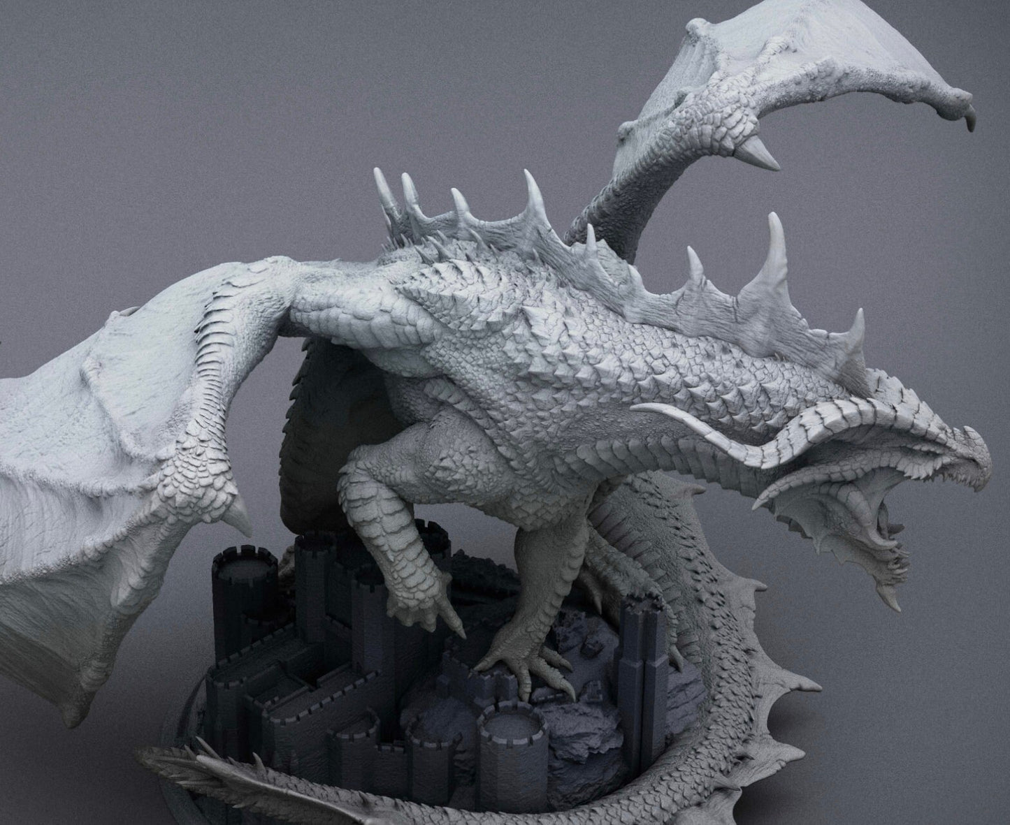 Legendary Red Dragon Ancient Chromatic | Elder Red Dragon for a BBEG | Base can be a castle or a rock | DnD Roleplay games RPG Many sizes