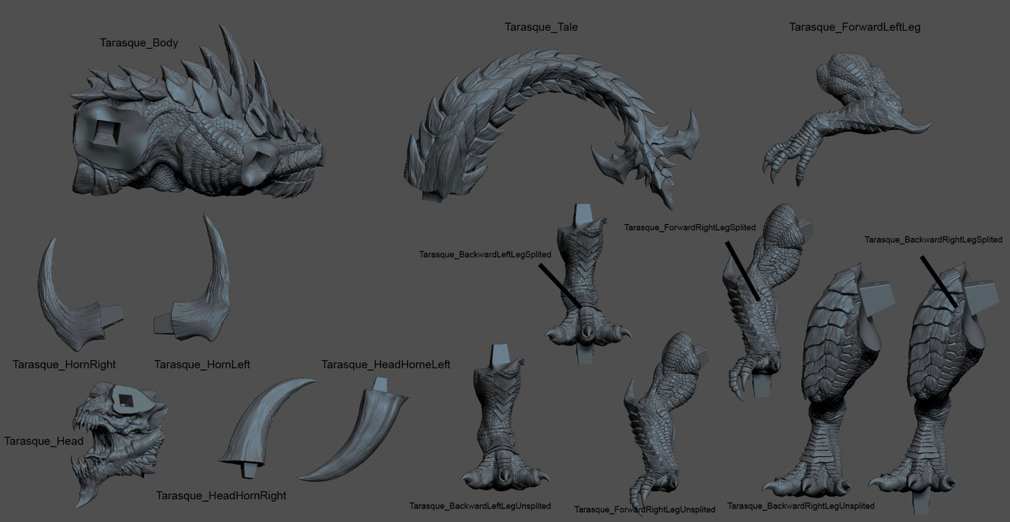 Legendary Tarrasque Monster | Dungeons and Dragons Miniature from Lord of the Print | Fantasy Model for Pathfinder or any Table Top Game