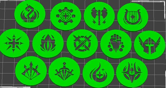 Player Charter Table Top Token Disks | DnD, D&D, Pathfinder, Table Top Games Player Token | Great for Schools and Gaming Conventions |