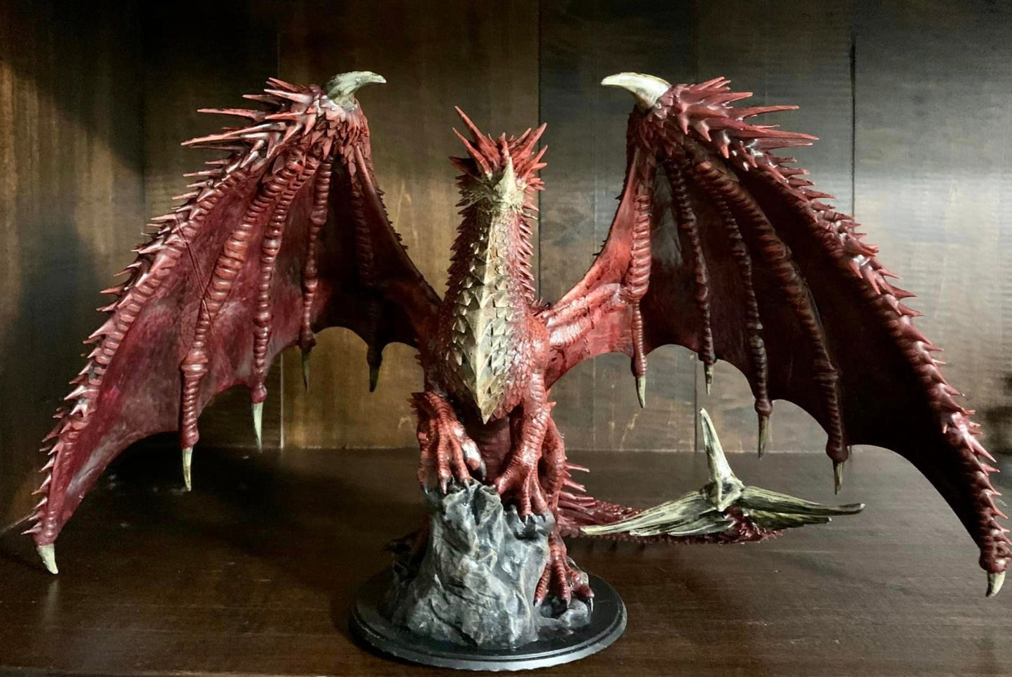 Elder Red Dragon Miniature | Ancient Red Dragon | DnD and Pathfinder or RPG tabletop game | Physical 3D Resin Mini | Lord of the Print