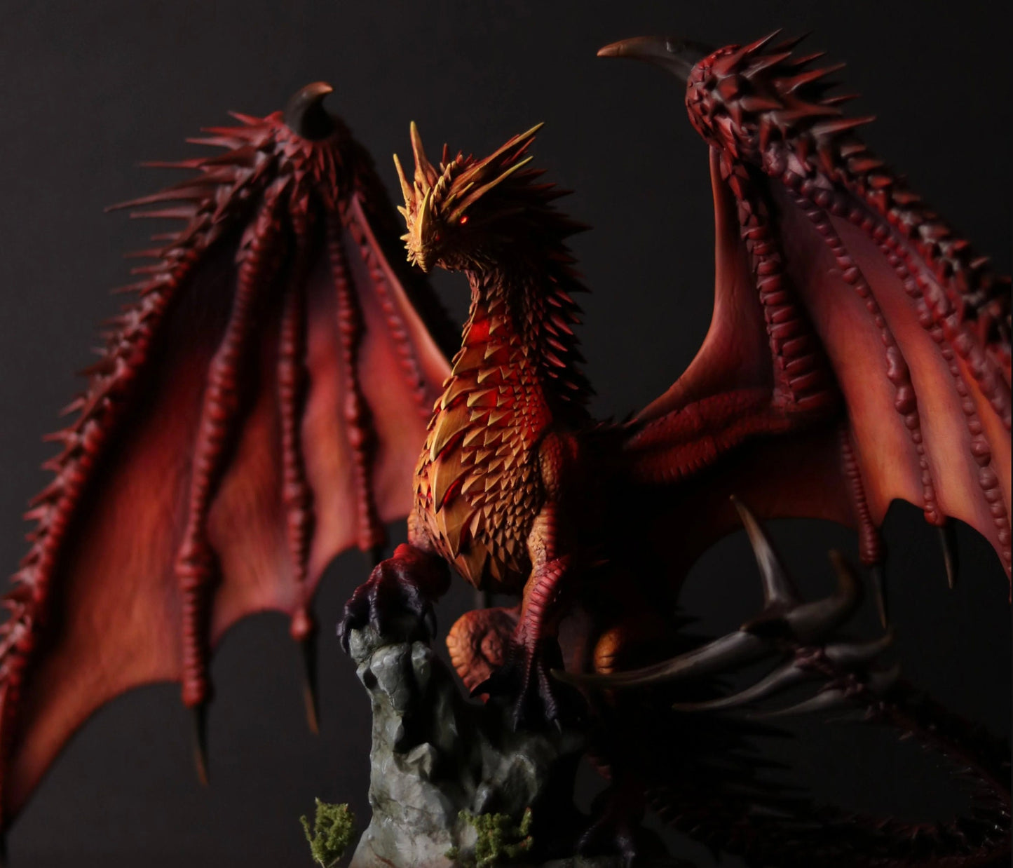 Elder Red Dragon Miniature | Ancient Red Dragon | DnD and Pathfinder or RPG tabletop game | Physical 3D Resin Mini | Lord of the Print