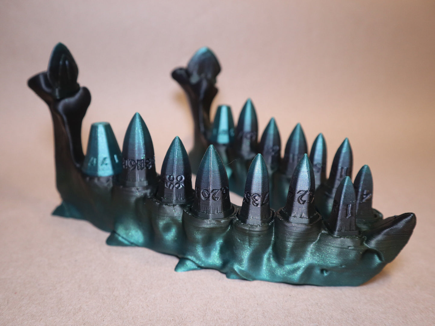 Dragon Teeth Dice sets, Dragon Jaw Bone, DnD Fantasy Tabletop Role Play RPG, 2x (d2, d4, d6, d10, d12, d20, d100) Dungeons and Dragons D&D