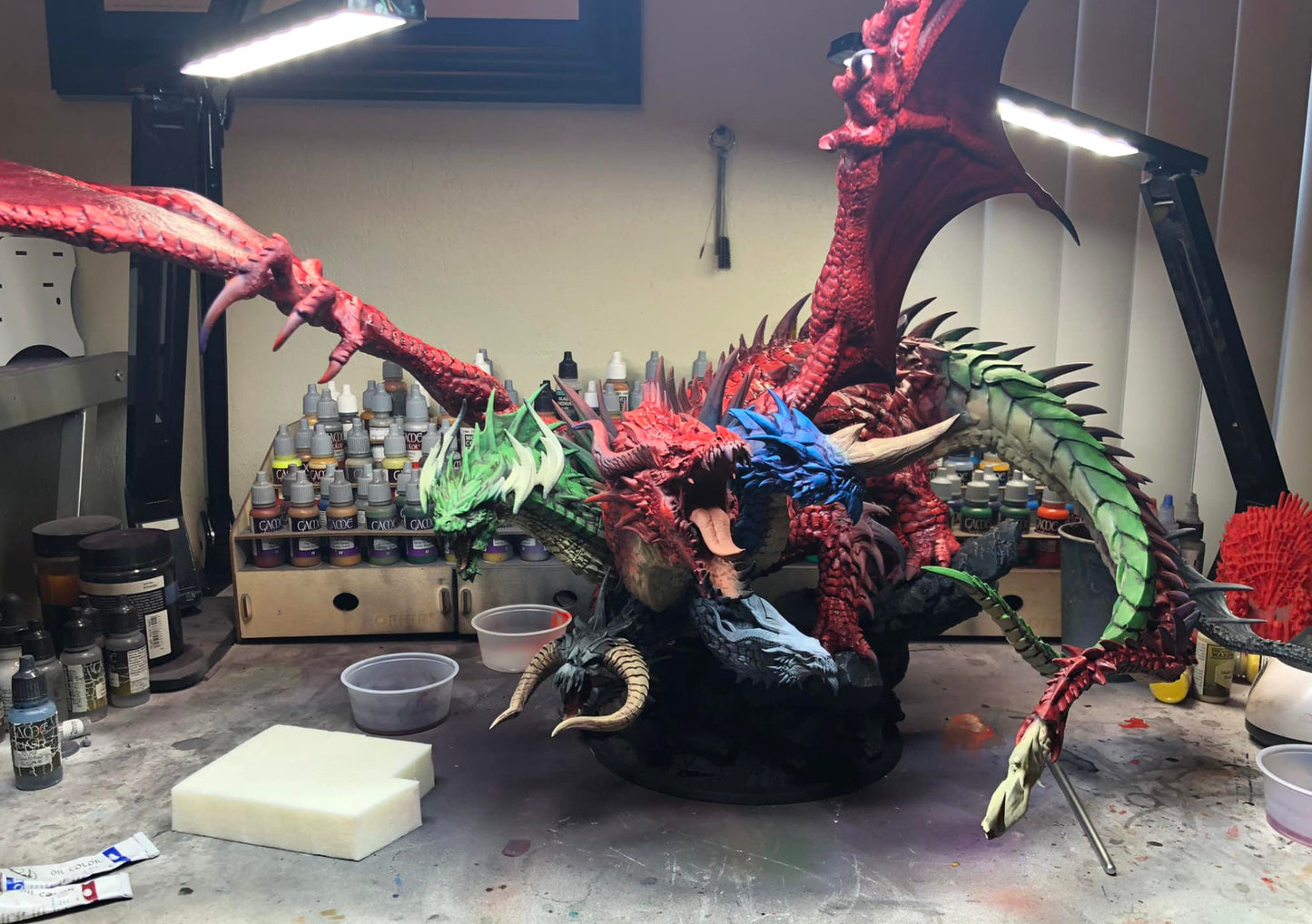 Tiamat Legendary Dragon Queen | Lord of the Print Fantasy Model | Pathfinder, D&D, Tabletop Gaming, Role Play Miniature | 28mm and 32mm Mini