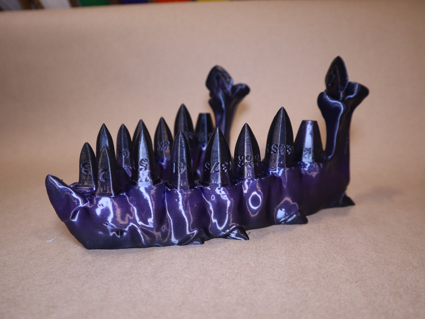 Dragon Teeth Dice sets, Dragon Jaw Bone, DnD Fantasy Tabletop Role Play RPG, 2x (d2, d4, d6, d10, d12, d20, d100) Dungeons and Dragons D&D